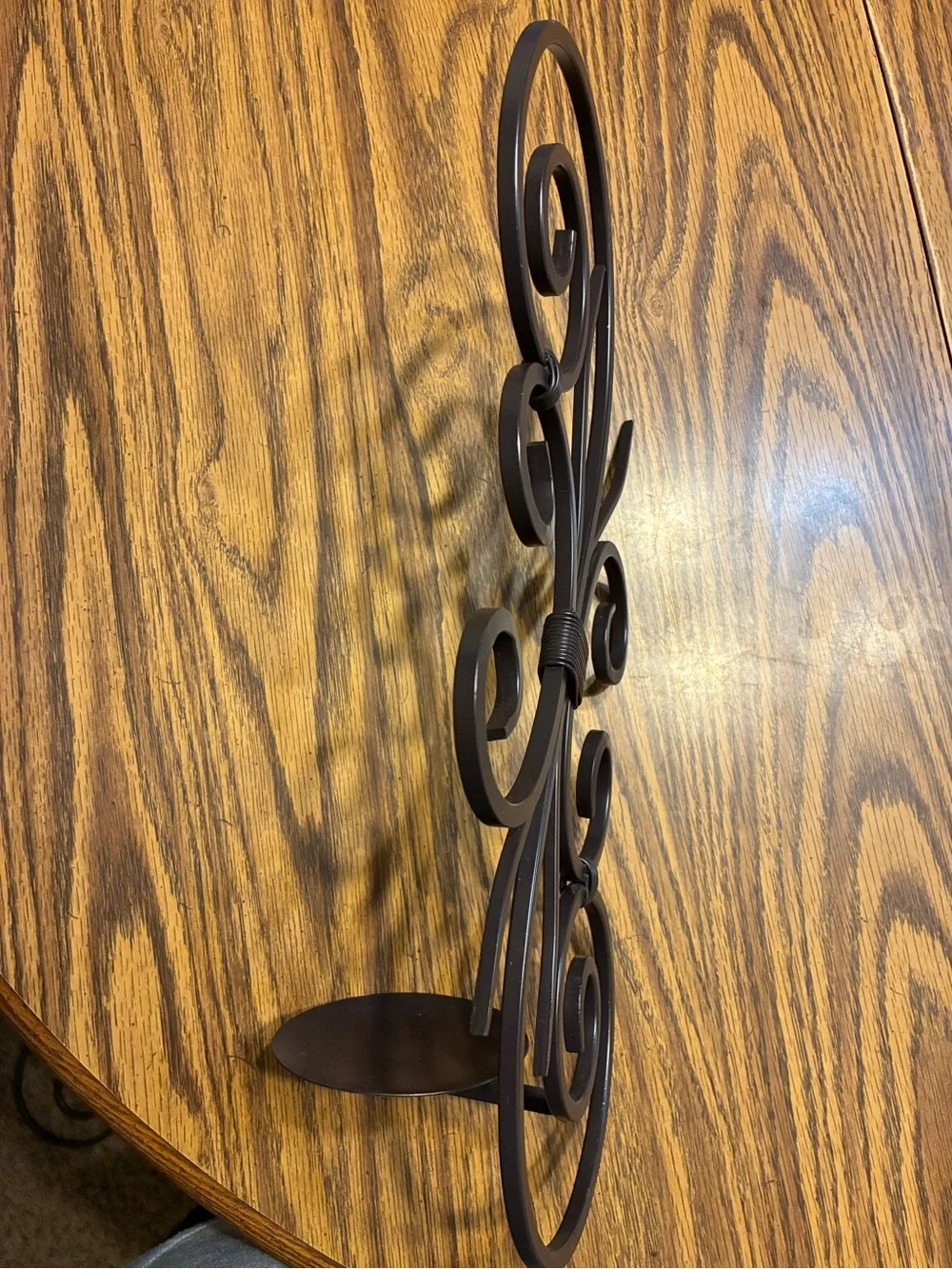 Decorative Metal Wall Sconce in Dark Brown - Brand